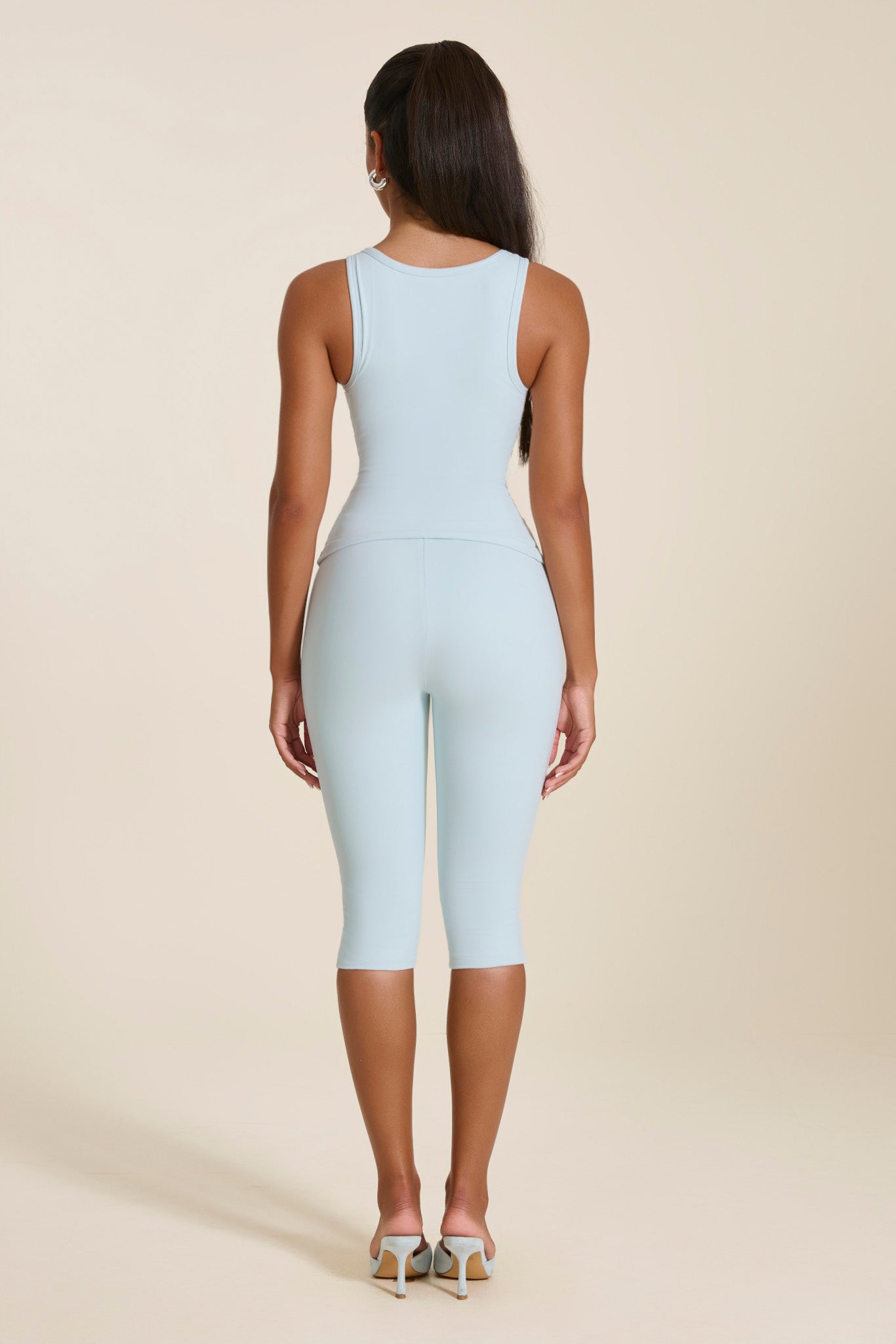 The Sculpt Vest Top in Baby Blue