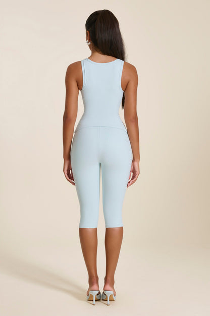 The Sculpt Vest Top in Baby Blue