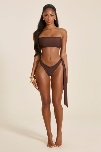 The Bianca Multiway Braid Bikini Set in Brown