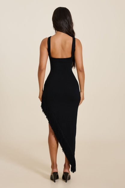 The Temi Midaxi Dress in Black