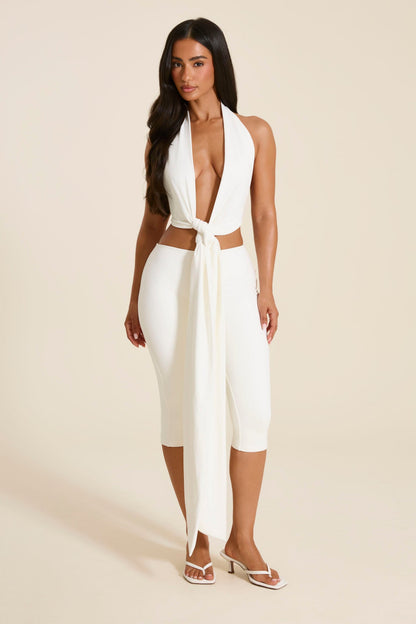 The Maryam Capri Leggings in White