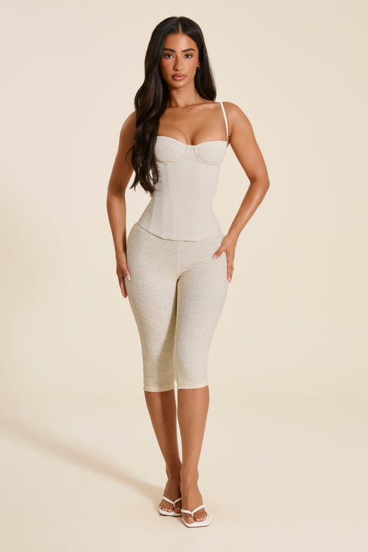 The Brielle Capri Bottoms in Off White