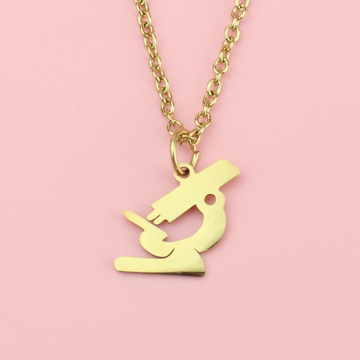 Microscope Necklace (Gold Plated)