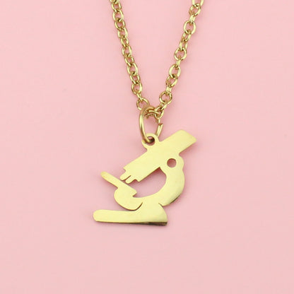 Microscope Necklace (Gold Plated)