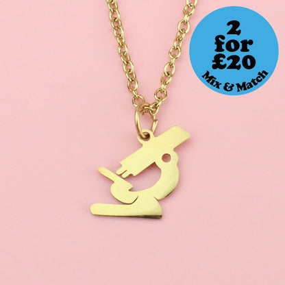 Microscope Necklace (Gold Plated)
