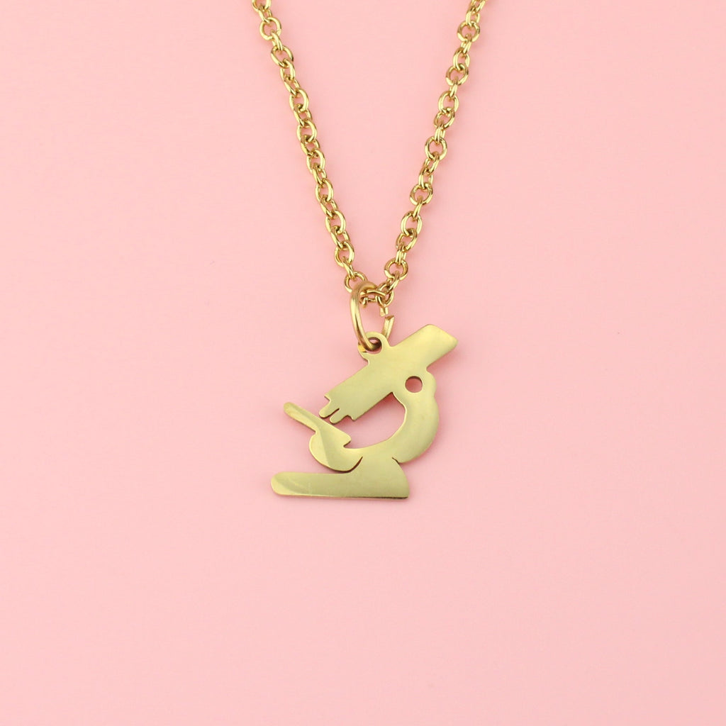 Microscope Necklace (Gold Plated)