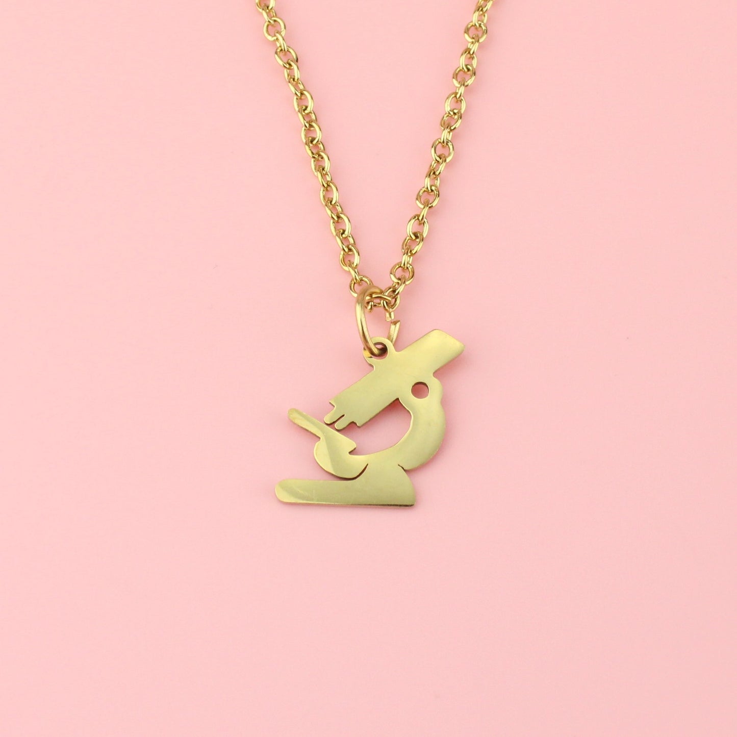 Microscope Necklace (Gold Plated)