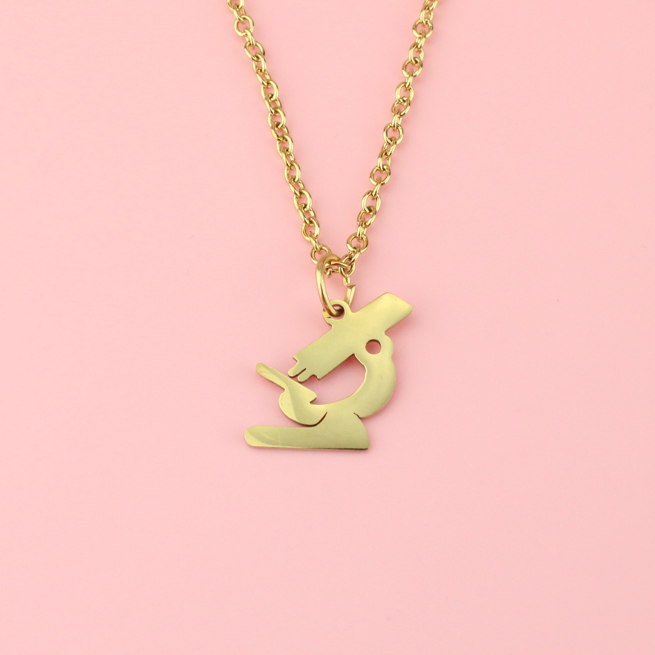 Microscope Necklace (Gold Plated)