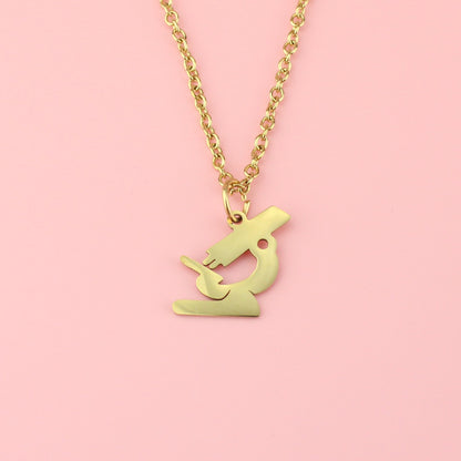 Microscope Necklace (Gold Plated)