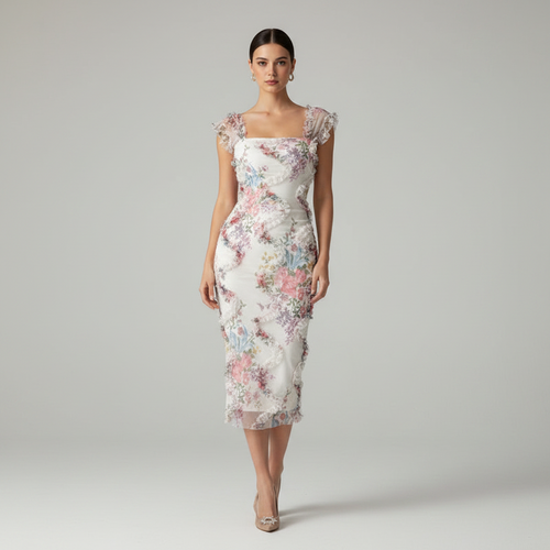 Floral Ruffle Elegance Dress
