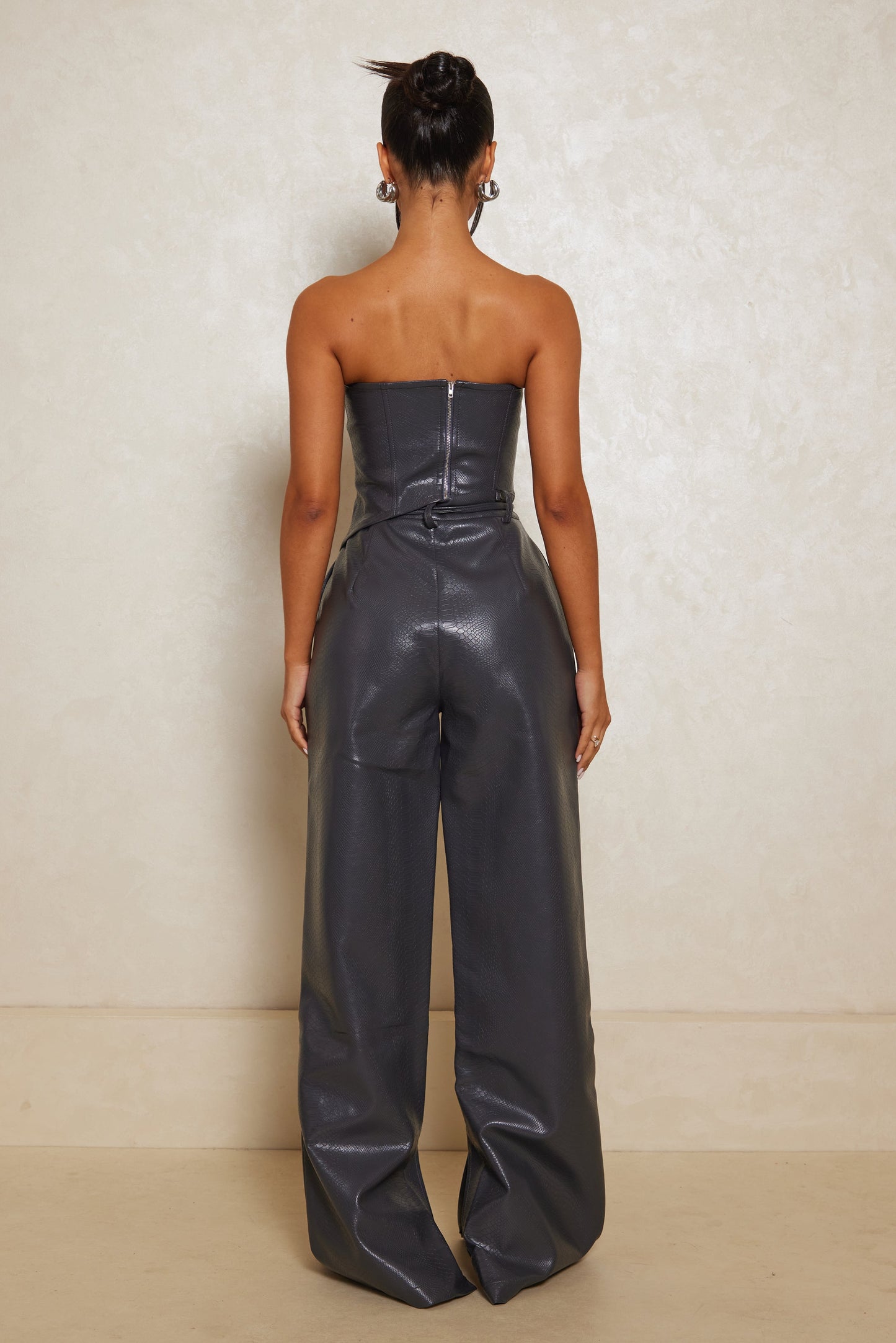 The Croc Trousers in Charcoal
