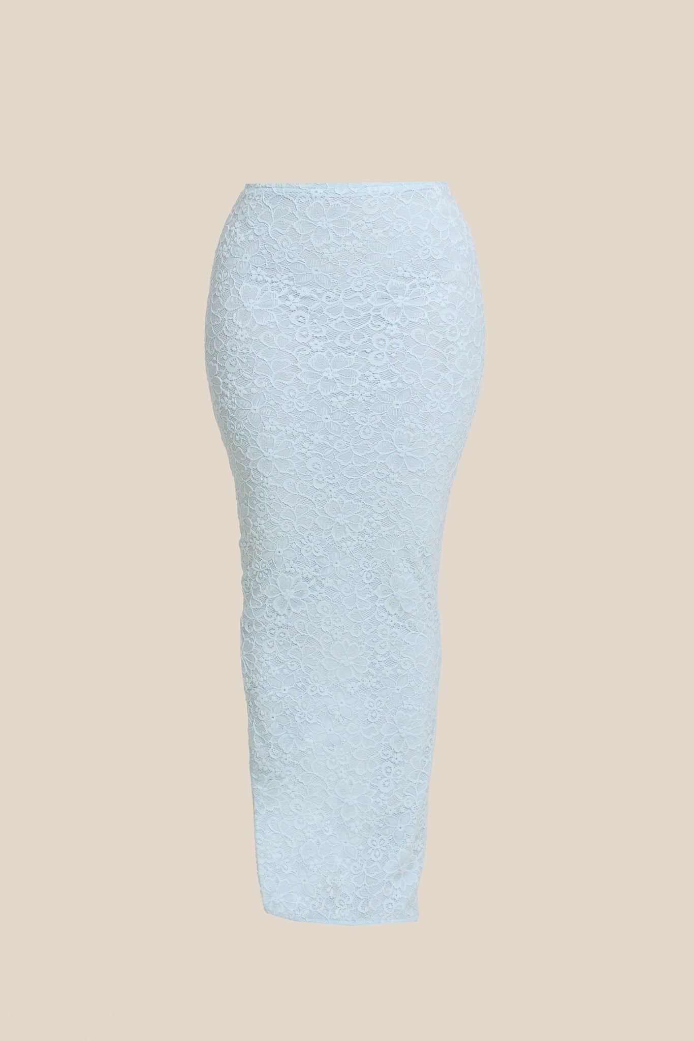 The Cinched Lace Corset Maxi Set in Blue