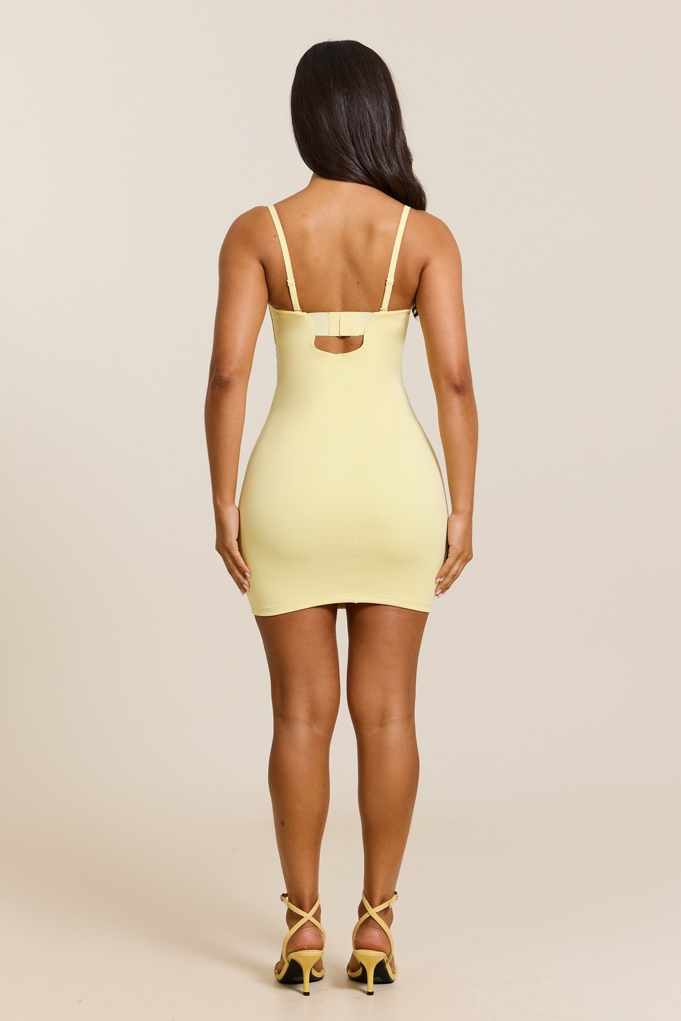 The Sculpt Mini Dress in Yellow