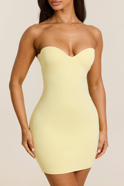 The Sculpt Mini Dress in Yellow