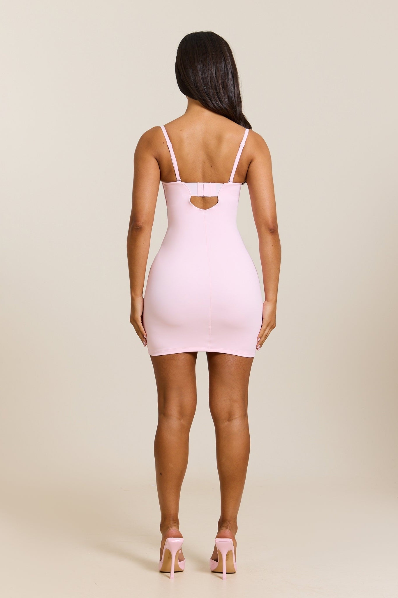 The Sculpt Mini Dress in Pink
