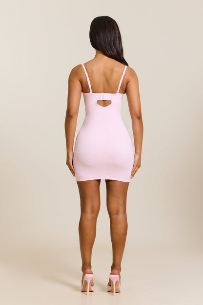The Sculpt Mini Dress in Pink
