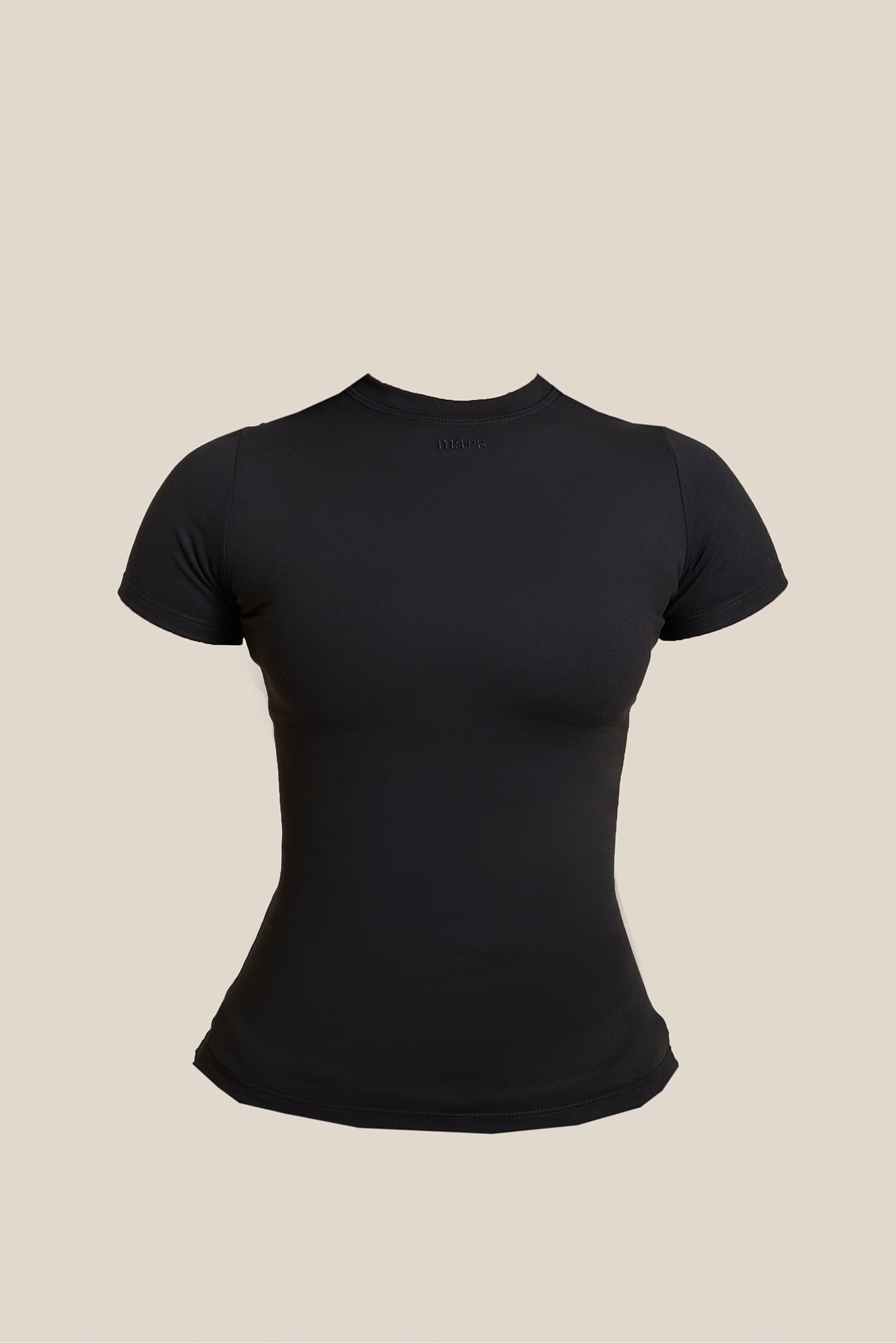 The Sculpt Short Sleeve Top in Black