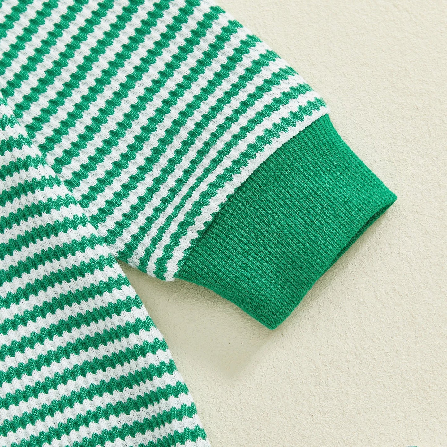 CLOVER Waffle Knit Long-Sleeve Romper