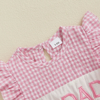 I LOVE MOM/DAD Bowtie Romper