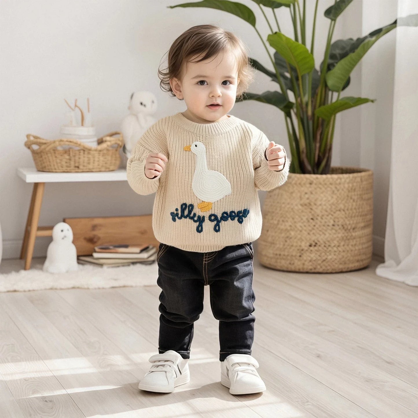 SILLY GOOSE Knitted Sweater