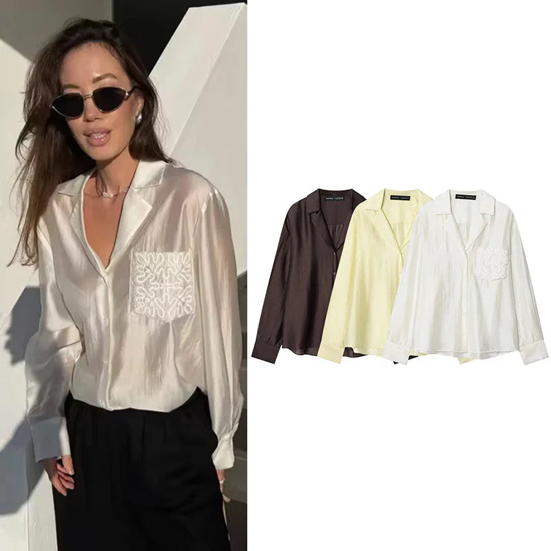 2026 New Women's Spring Shirts Fashion Loose Elegant Office Shirts Chic Street Comfort Youth Travel Holiday Shirt Tops