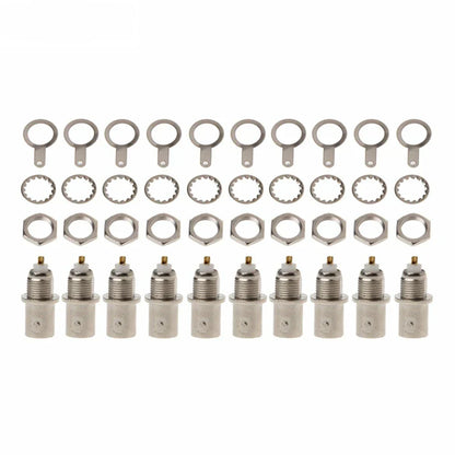 10Pcs/Set BNC Female Nut Bulkhead Solder Connector Adapter For Video Surveillance