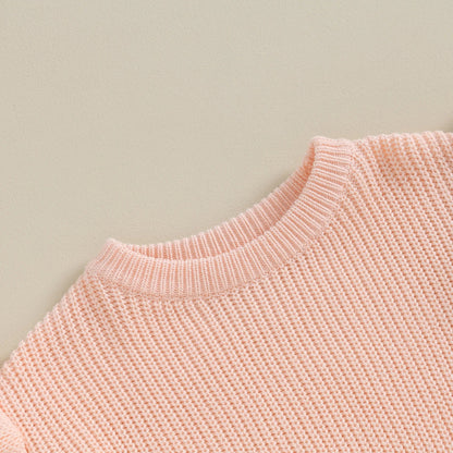 AUDREY Ruffle Sleeve Knitted Sweater
