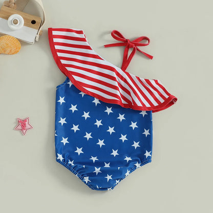 STARS & STRIPES Asymmetric Swimsuit