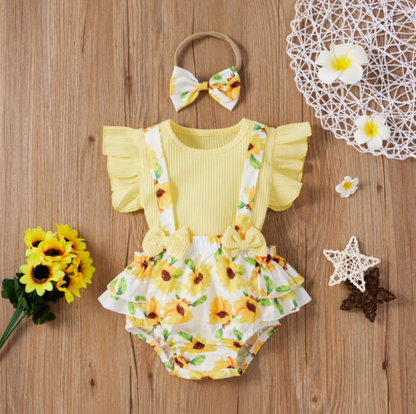 SOPHIE Overall Romper with Headband