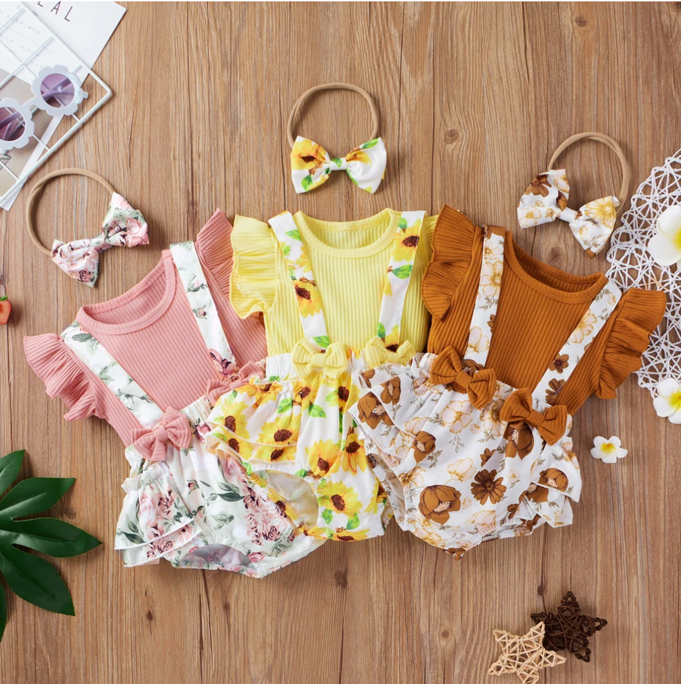 SOPHIE Overall Romper with Headband