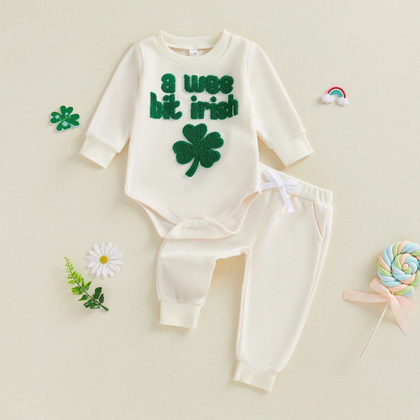 A WEE BIT IRISH Waffle Knit Outfit