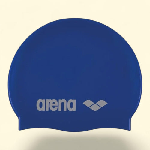 Arena Swim Cap, Classic Silicone, Skyblue-White One Size