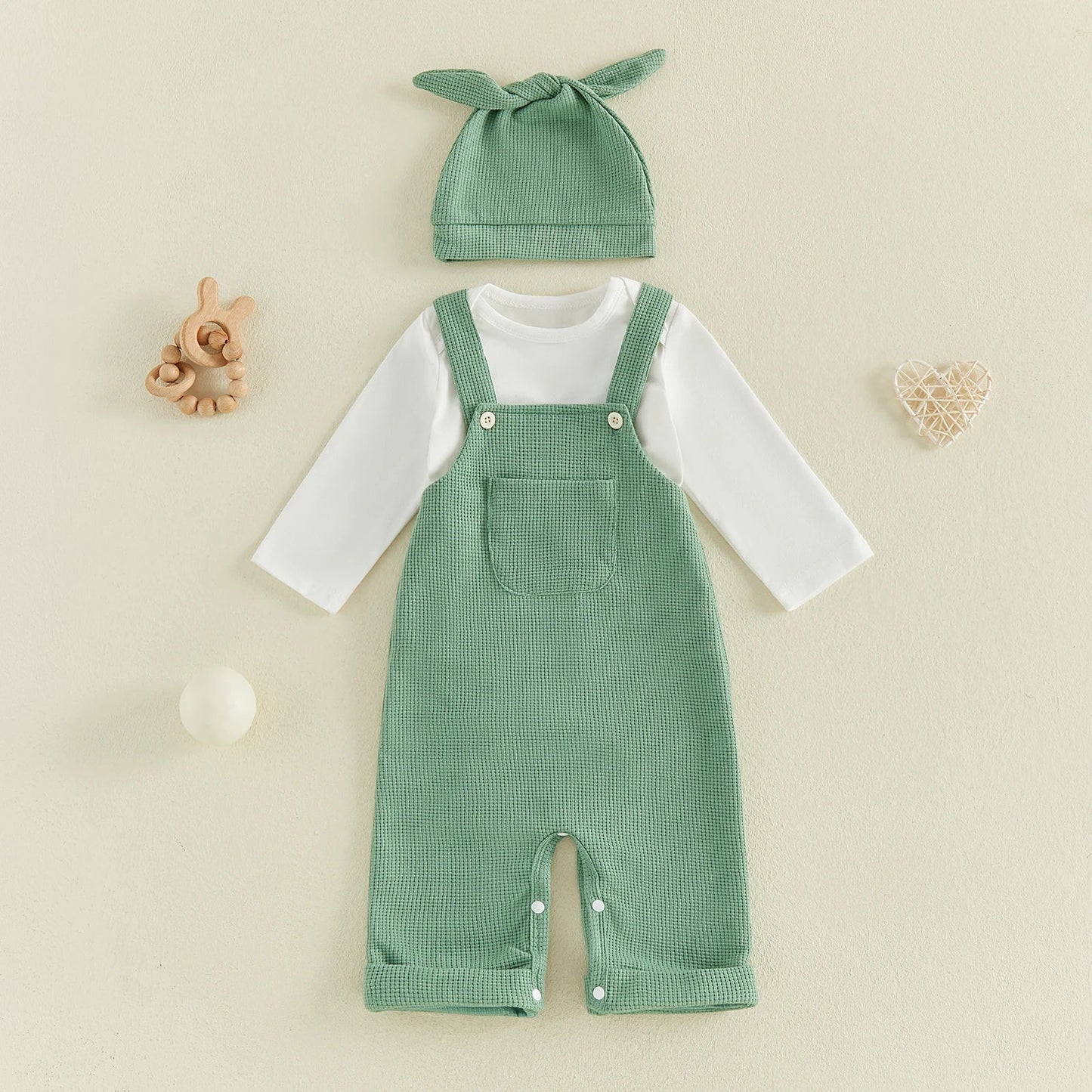 EVERETT Overall Outfit with Beanie