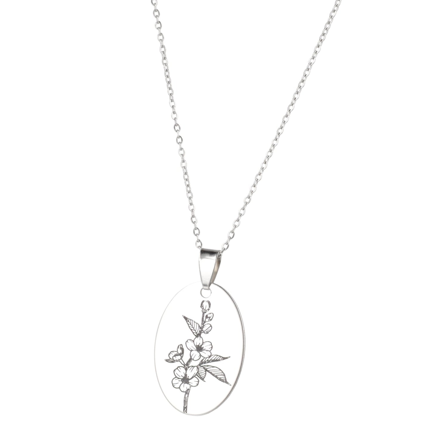 March Birth Flower Necklace - Cherry Blossom
