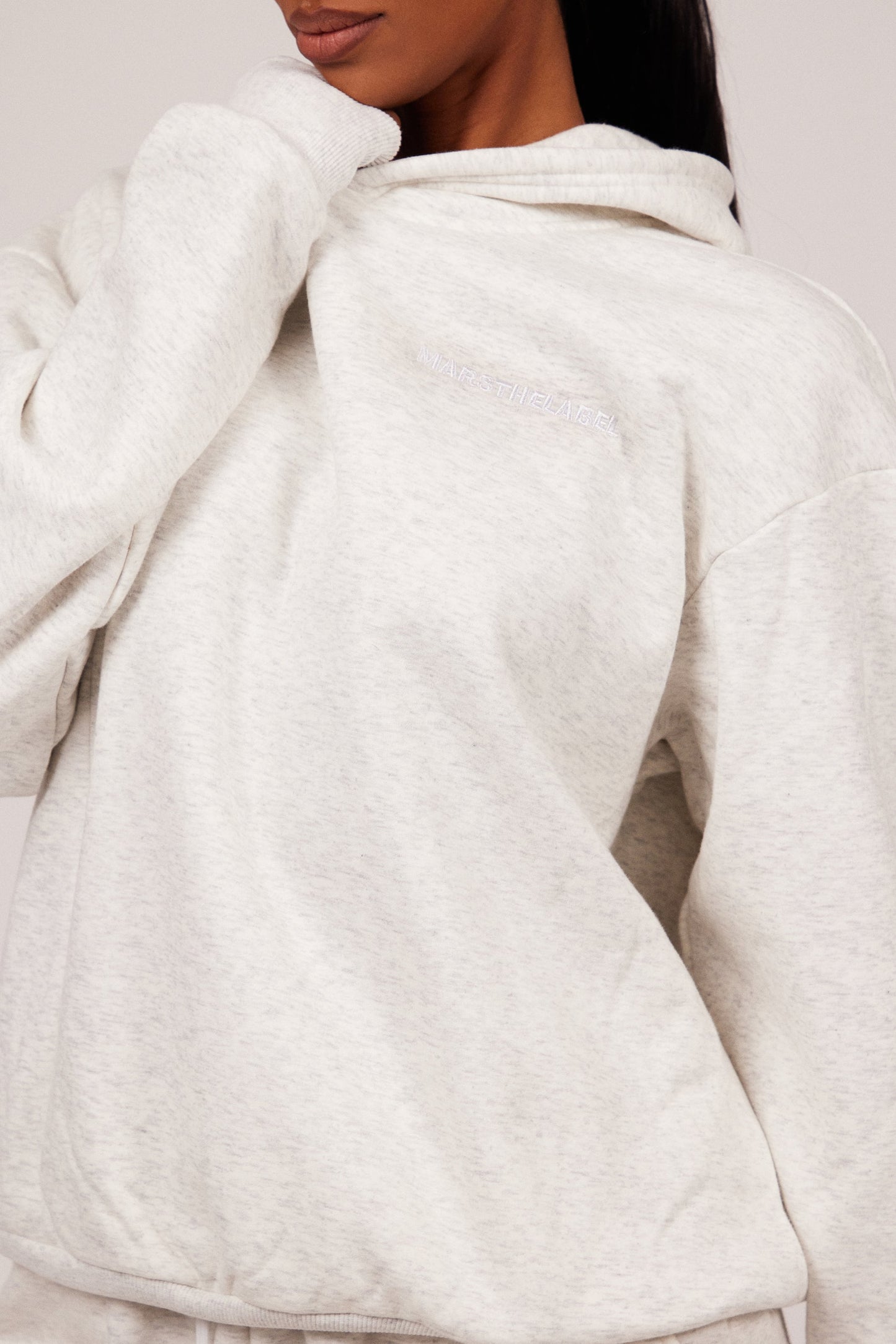 The Essentials Hoodie in Marl Grey