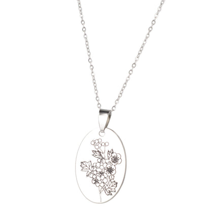 May Birth Flower Necklace - Hawthorn
