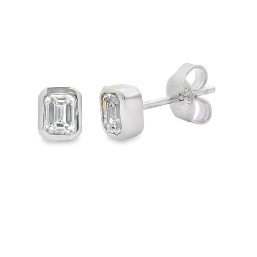 .50ct Lab Grown Diamond Stud Earrings Sterling Silver