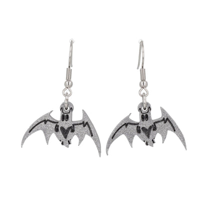 Love Bites! Bat Earrings - Silver