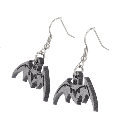 Love Bites! Bat Earrings - Silver
