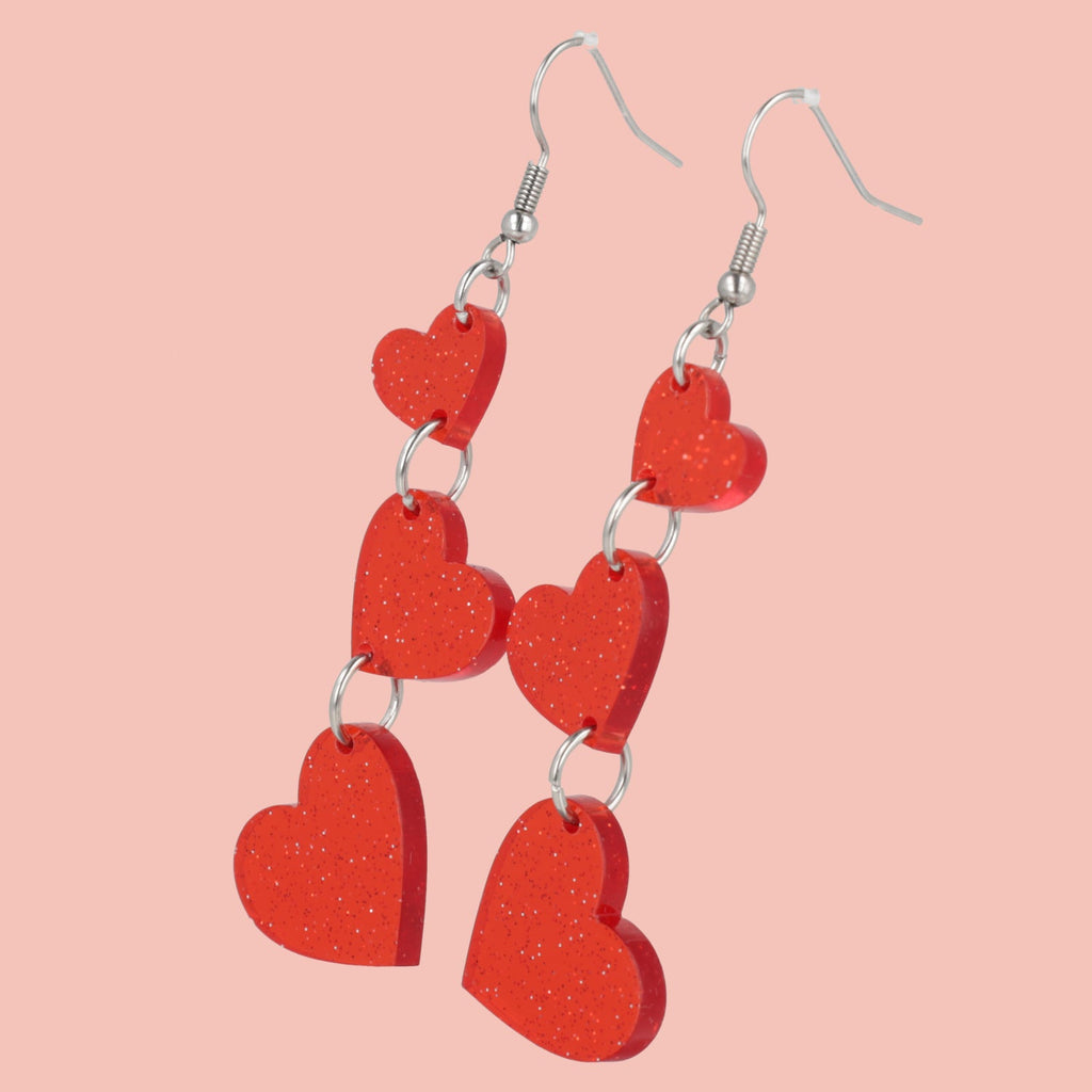 Love Is In The Air Earrings - Red