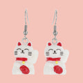 Lucky You! Waving Cat Earrings