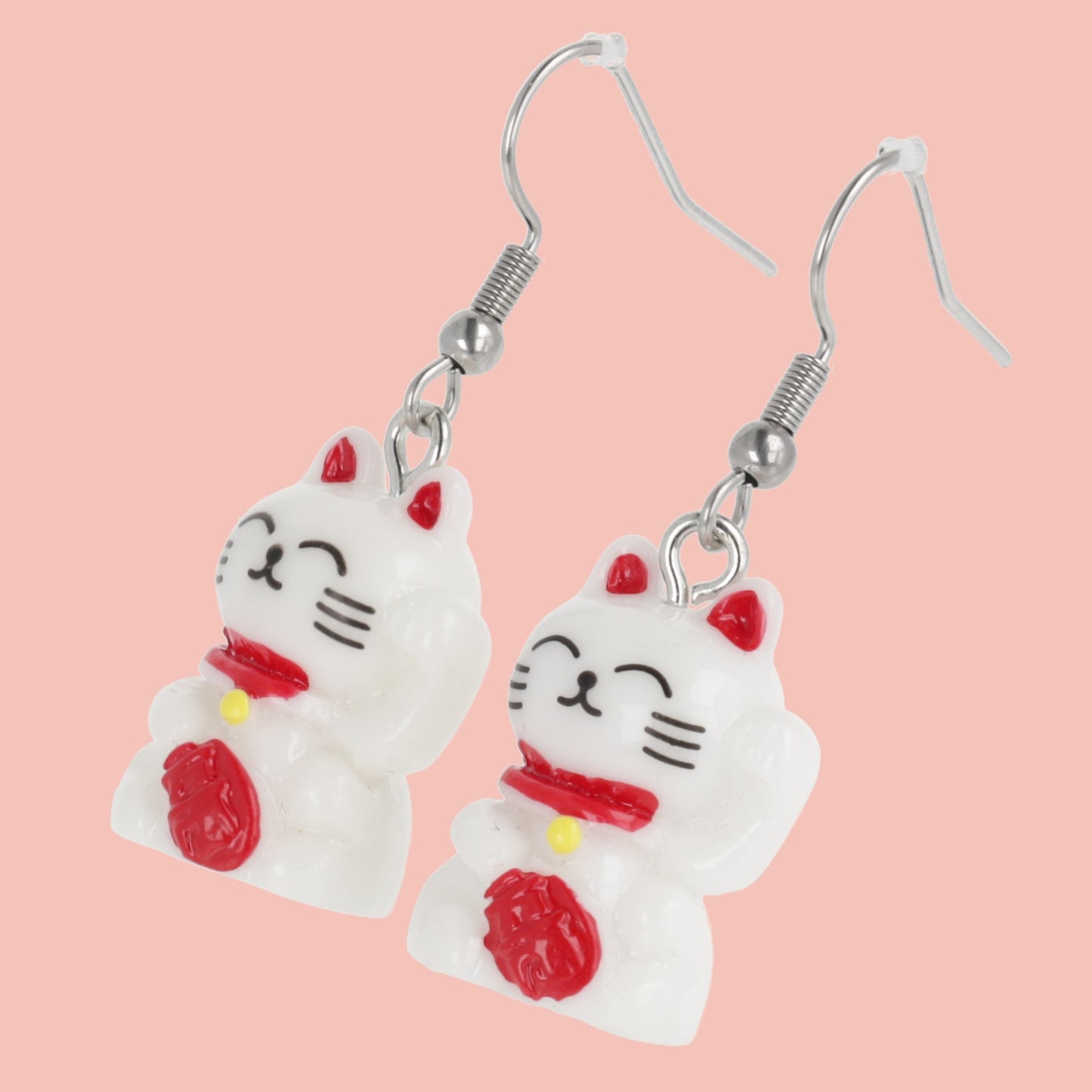 Lucky You! Waving Cat Earrings