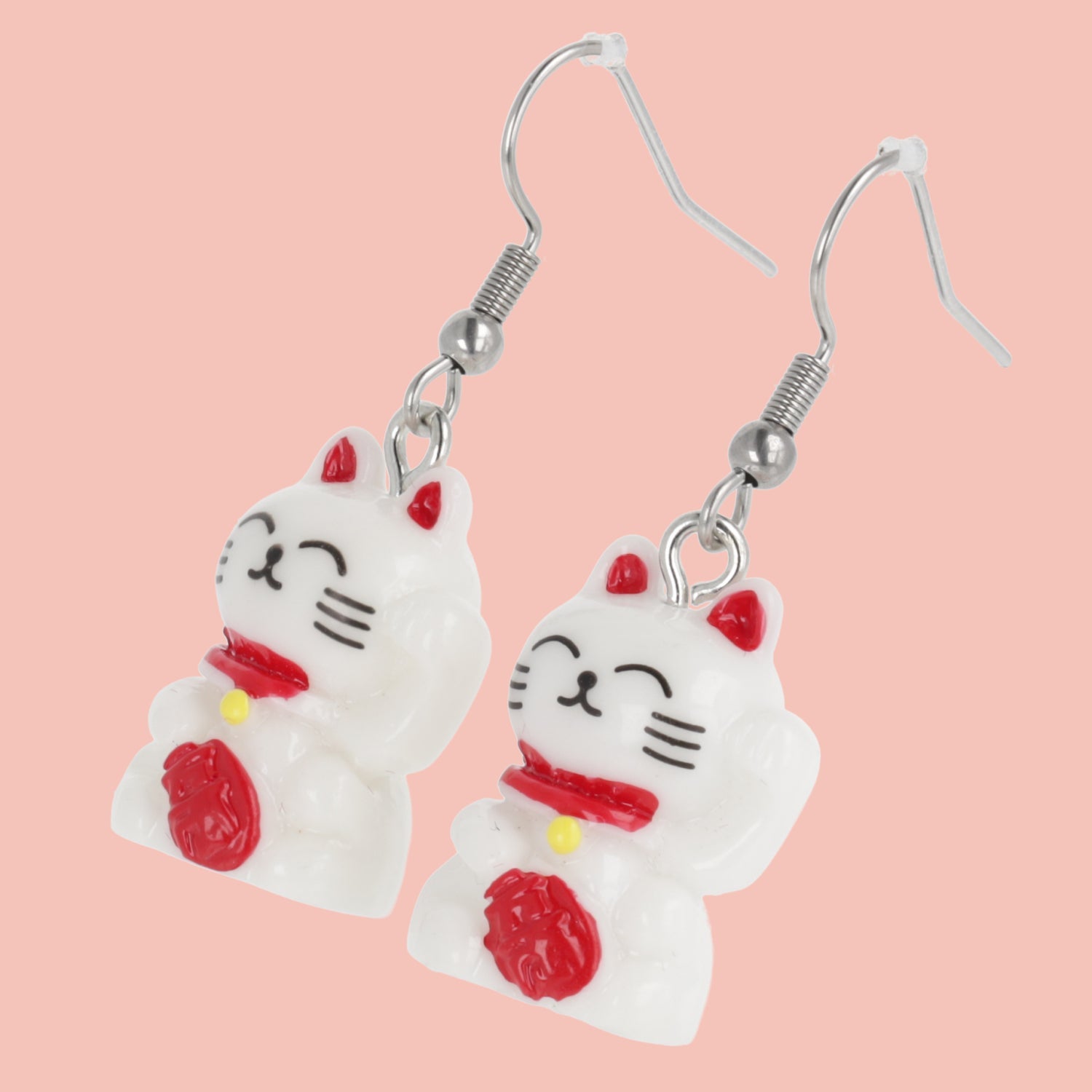 Lucky You! Waving Cat Earrings
