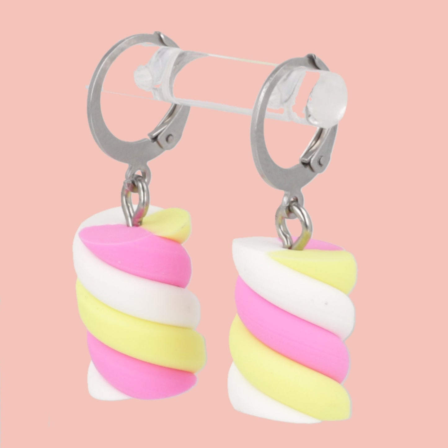Marshmallow Huggie Hoop Earrings