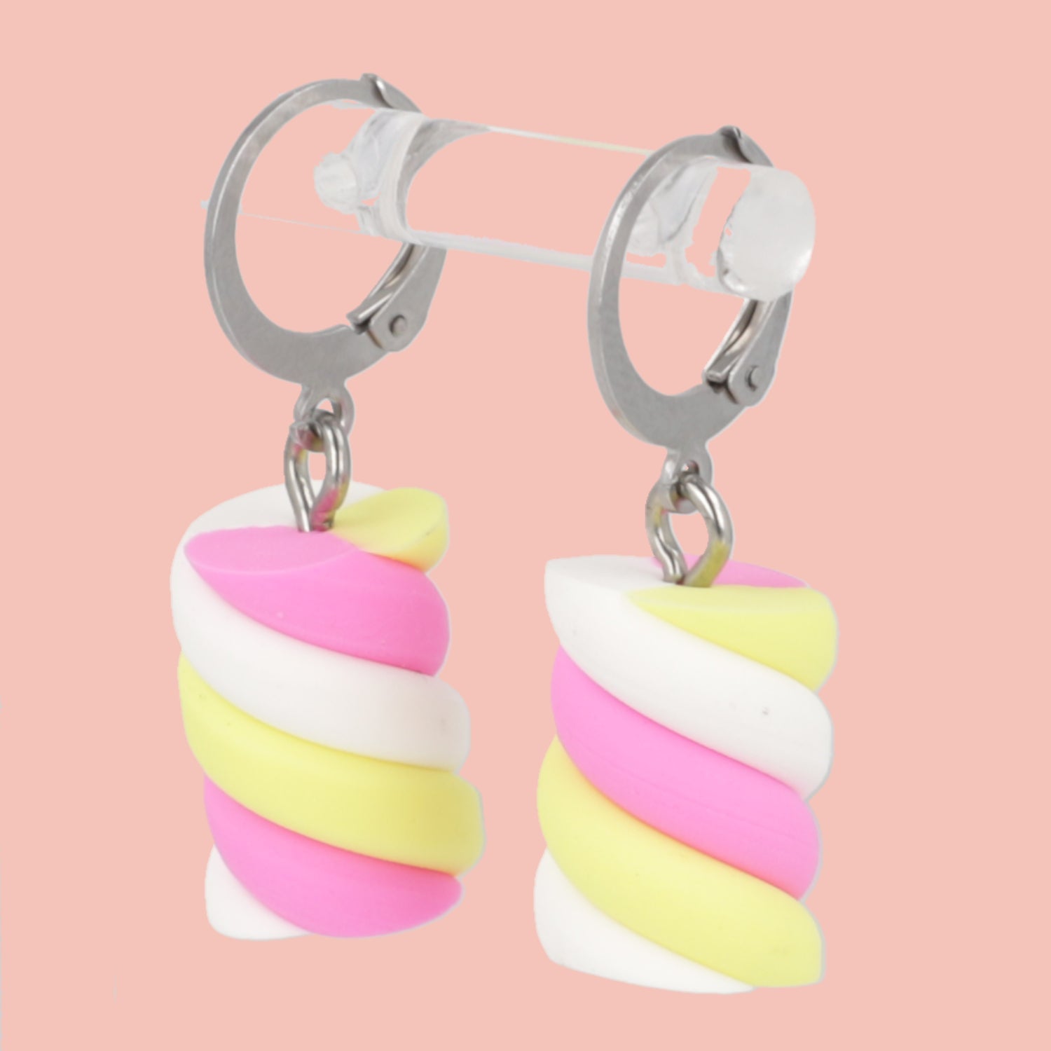 Marshmallow Huggie Hoop Earrings