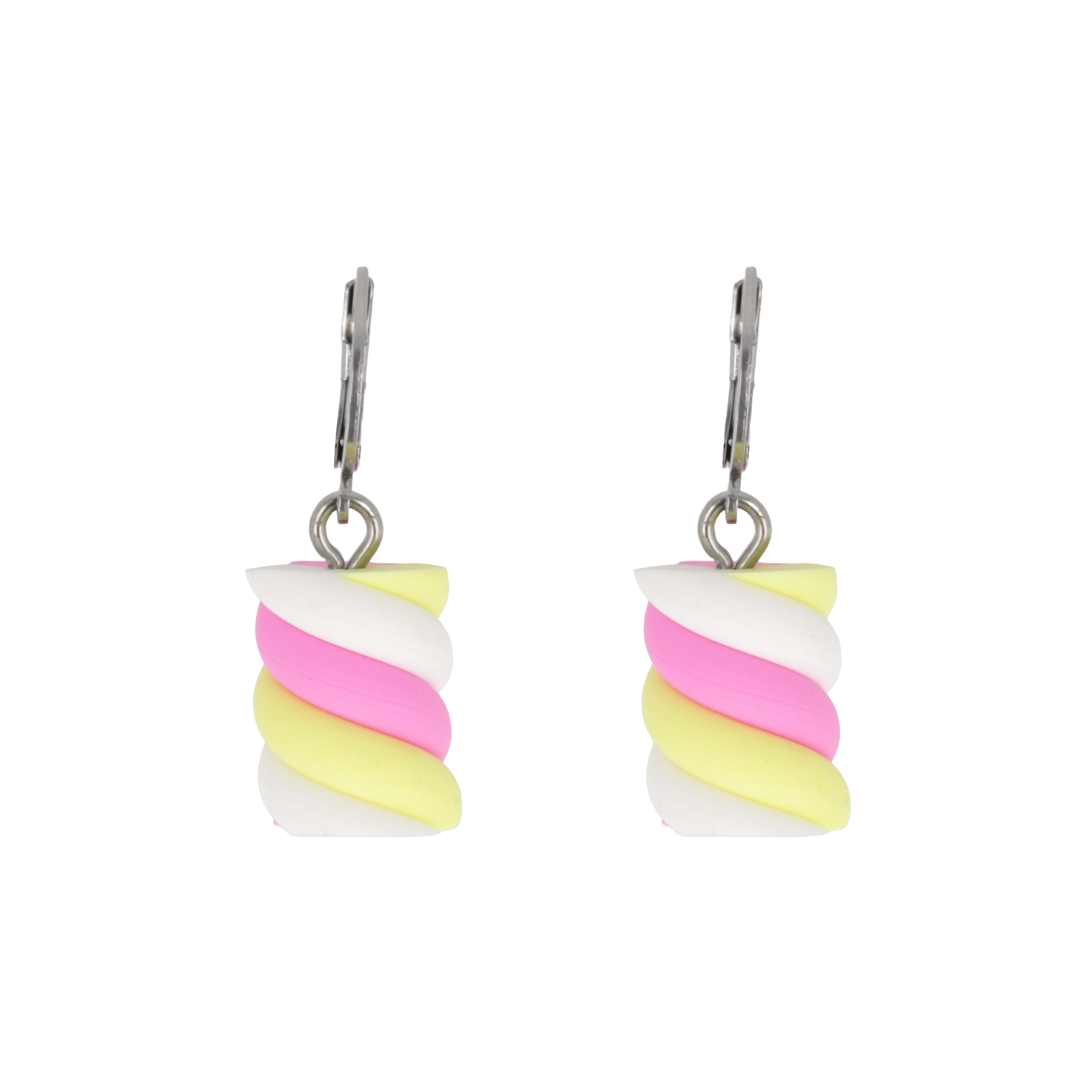 Marshmallow Huggie Hoop Earrings