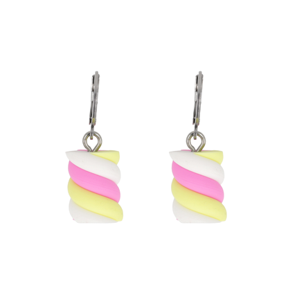 Marshmallow Huggie Hoop Earrings