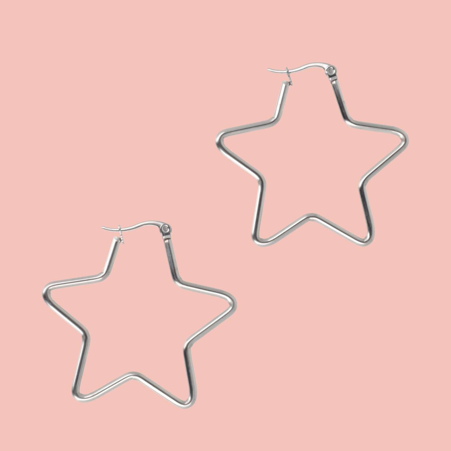 Medium Super Star Hoop Earrings