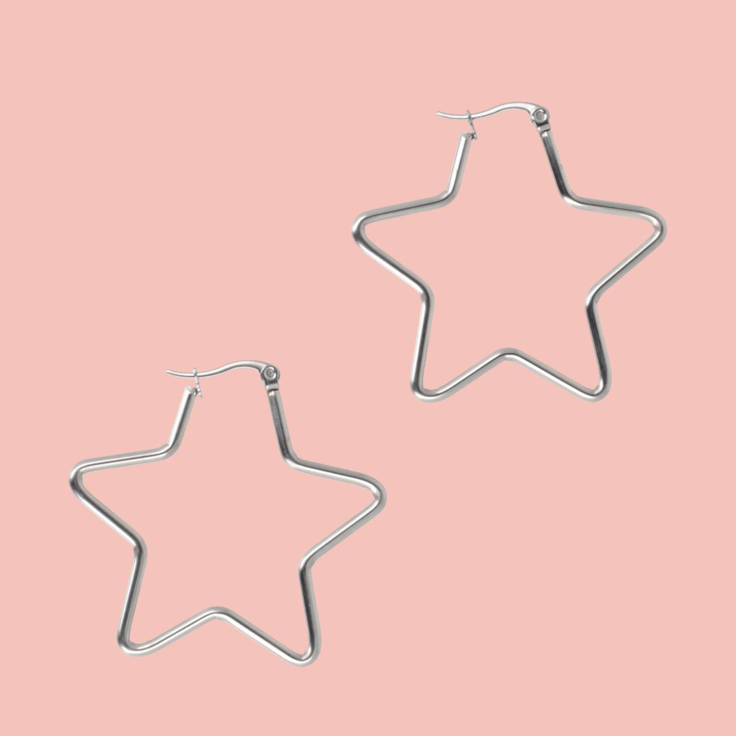 Medium Super Star Hoop Earrings