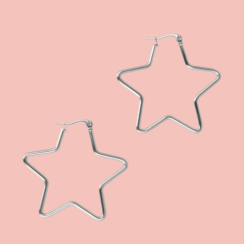 Medium Super Star Hoop Earrings